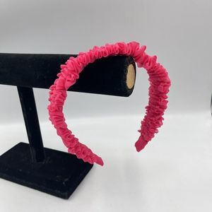 Ruffle Headbands Women Girls Handmade Pink Hair Accessories